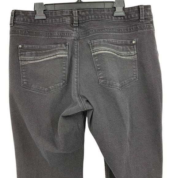 Women’s Lee Perfect Fit Black Jeans Size 18 x 28 0303 Straight Leg Short Crop - Picture 5 of 6